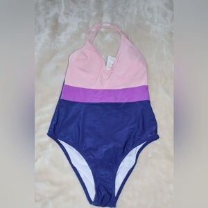 Cupshe  One Piece Swimsuit in Pink, Purple, and Blue